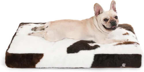 Bedfolks Cama Impermeable para Jaula de Perro, Cama de Perro de Felpa con Funda Lavable Extraíble, Almohadilla de Jaula de Perro de Piel Sintética