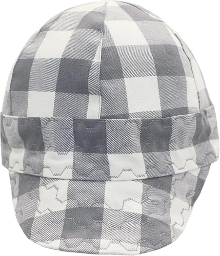 Miniatura 3 de BOCOMAL Gorro de Soldadura Resistente al Fuego CAT2 de Peso Medio con Estampado, Gorras de Soldador de 6 Paneles - Juego de 2