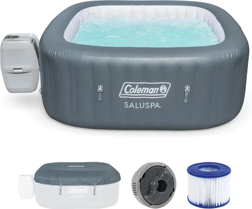 Miniatura 12 de Coleman Hawaii - Bañera de hidromasaje inflable para 4 a 6 personas, spa cuadrado de bajo consumo portátil al aire libre con 140 AirJets, 71 x 28