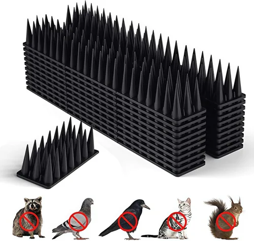 BORHOOD Púas para pájaros, paquete de 20 unidades disuasorias para pájaros pequeños, mapache, gatos, defensor para exteriores para mantener alejada