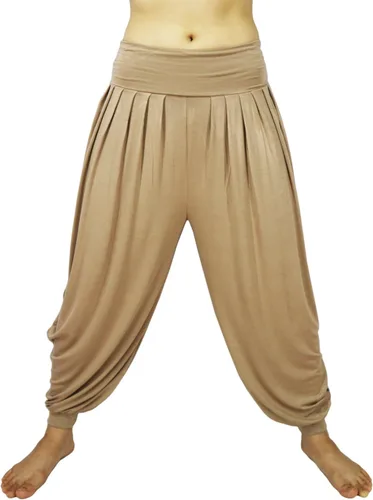 Miniatura 29 de Lovely Creations Pantalones holgados con cintura elástica y harem Aladdin para mujer