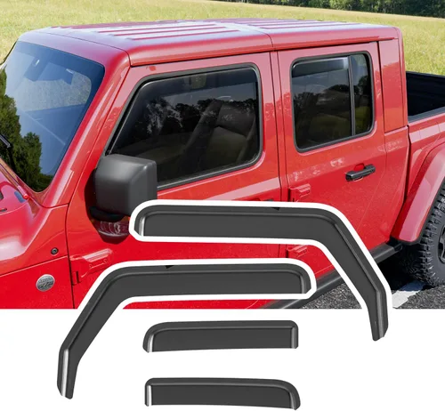Miniatura 12 de Xipoo Deflector de lluvia compatible con Ford F150 SuperCrew 15-25 Raptor F250 F350 F450 F550 Repuesto para accesorios 15-25 F-150