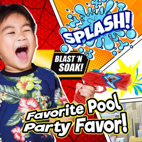 Miniatura 6 de JA-RU Marvel Spiderman - Pistola de agua de juguete (6 pistolas de agua pequeñas), pistolas de agua para niños. Juguetes de piscina de superhéroes.