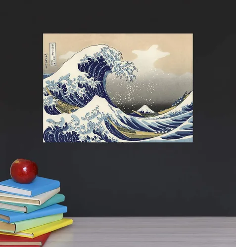 Miniatura 4 de Katsushika Hokusai The Great Wave Off Kanagawa - Póster de pared japonés (laminado, 18 x 24 pulgadas)