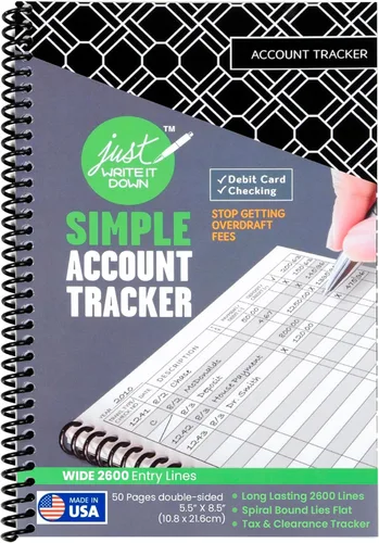 The Superior Register Cuaderno para el registro de cheques y tarjetas de débito, sencillo cuaderno de control de cuentas y contabilidad financiera,