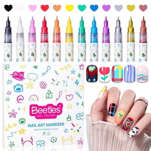 Miniatura 20 de Beetles - Juego de esmaltes de uñas de gel, 20 colores, colección Cozy Campfire Shade, juego de esmaltes de gel naranja, amarillo, verde, marrón