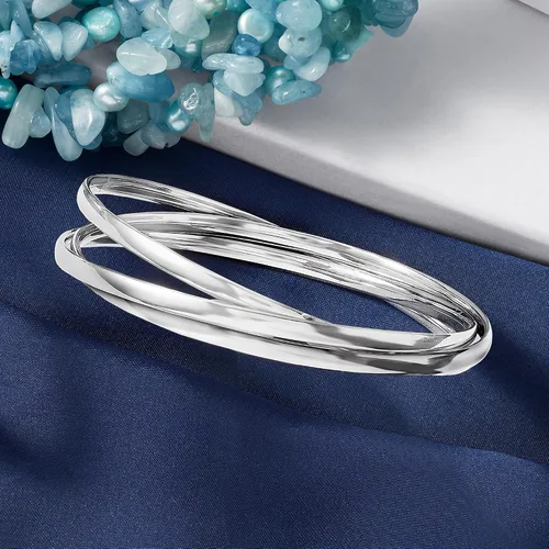 Miniatura 3 de Ross-Simons Pulsera rodante de plata esterlina italiana
