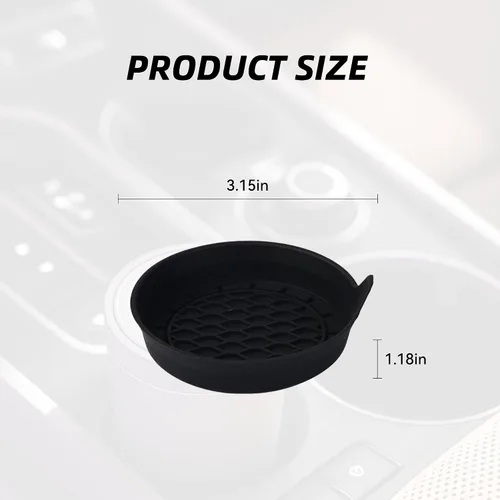 Miniatura 2 de 4 piezas posavasos para portavasos de automóvil, almohadillas de inserción de silicona antideslizantes para portavasos de vehículo, alfombrillas