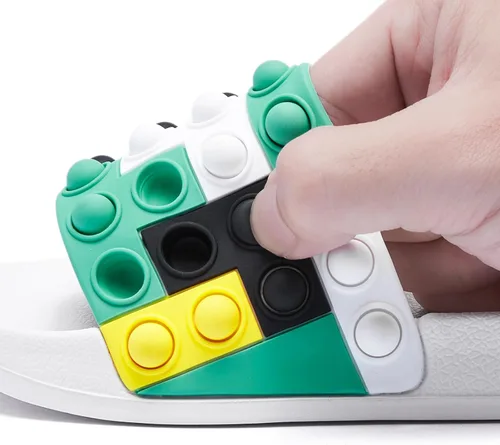 Miniatura 3 de Engtoy Sandalias para niños y niñas, unisex, ligeras, antideslizantes, puntera abierta, cómodas, para ducha, playa, divertidas sandalias