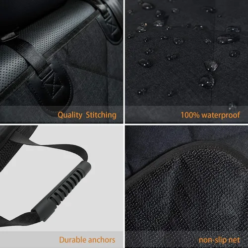 Miniatura 12 de Petalage - Funda de asiento de automóvil para perro, antideslizante, impermeable, resistente, a prueba de arañazos, lavable, compatible