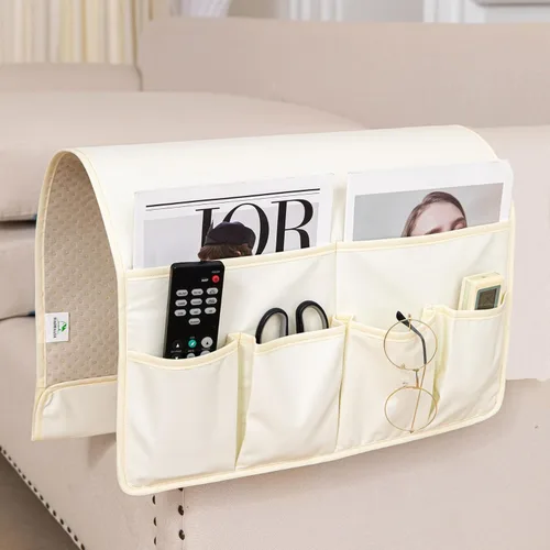 Miniatura 9 de HAOMAIJIA Organizador antideslizante de reposabrazos para sofá, organizador de almacenamiento lateral para sillón y mesita de noche, para sofá