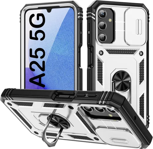 Miniatura 67 de PASNEW Funda para Samsung Galaxy A54, Soporte Metálico y Cubierta Deslizante para Cámara, Militar Multicapa Resistente de Cuerpo Completo a Prueba