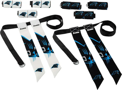 Miniatura 32 de Franklin Sports NFL - Conjuntos de fútbol con bandera del equipo de la NFL, cinturones + banderas, para niños + adultos, se adapta a cintura