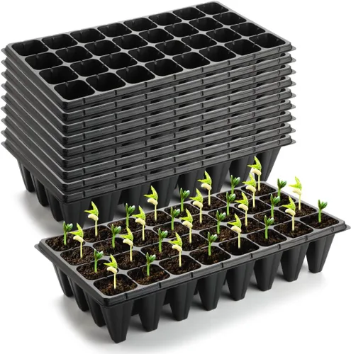 Miniatura 15 de RooTrimmer Bandejas Profundas de 72 Celdas para Plántulas, Bandeja de Conexión Gruesa y Duradera de 72 Celdas con Celdas Grandes para Semillas