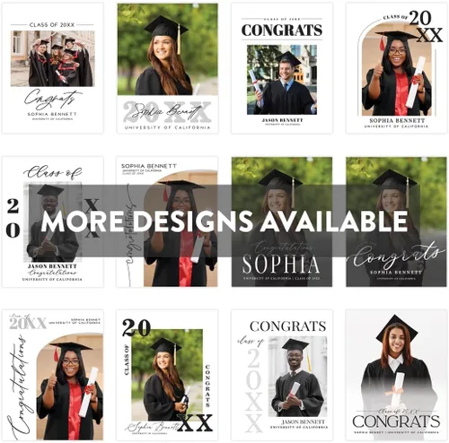 Miniatura 7 de Andaz Press Tarjeta fotográfica de graduación jumbo personalizada de 8.5 x 11 pulgadas con sobre, tarjeta de felicitación personalizada de clase