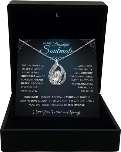 Miniatura 35 de TRYNDI Collar - Regalos para esposa del marido: Navidad, aniversario, ideas de cumpleaños; regalos románticos para ella