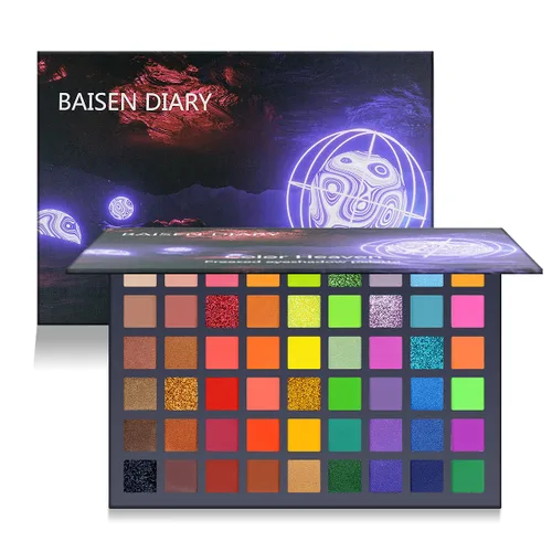 Paleta de sombras de ojos profesional de 54 colores – Ultra pigmentado mate y brillante verde intenso, tonos bosque y oliva, fácil de mezclar,