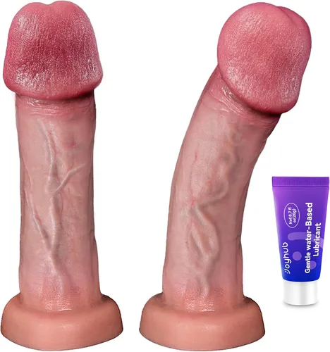 coocfan - Consolador sexual realista de 7.1 pulgadas, consolador de silicona con ventosa, consoladores de silicona de doble densidad para punto G y