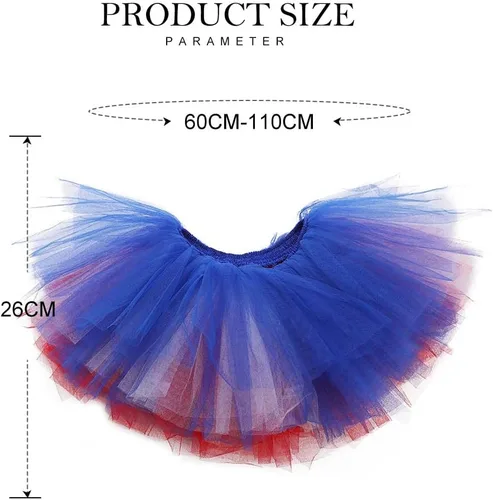 Miniatura 22 de REETAN Falda tutú de ballet de 6 capas de tul corto tutús para mujer