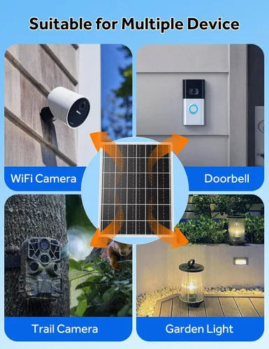 Miniatura 6 de Kit de panel solar de 15 W 5 V con batería LiFePO4 de 20000 mAh, controlador MPPT - Cámaras de energía para exteriores, cámaras de seguridad