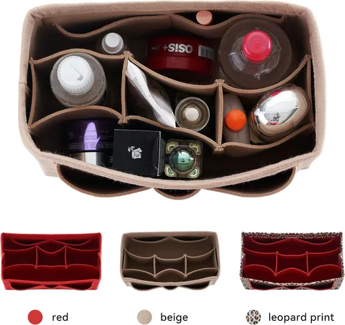 Miniatura 3 de Olunsu Purse Organizer Insert for Handbags Tote with Zipper Felt Bag Divider Keep Bag Shape Lightweight, 5 Sizes