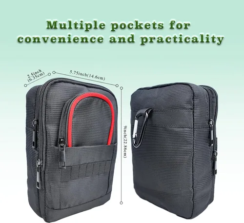 Miniatura 6 de Bolsa organizadora de accesorios de golf, bolsa portátil de objetos de valor de golf, bolsa de almacenamiento con múltiples bolsillos