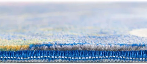 Miniatura 5 de Unique Loom Blossom Collection - Alfombra Ashley (2' 7" x 12' 2", alfombra de pasillo, azul/oliva)