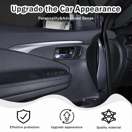 Miniatura 2 de Cubierta interior de la manija de la puerta para Honda Pilot 2016-2022, 4 piezas de material ABS de material ABS accesorios protectores de marco