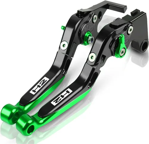 Miniatura 15 de for Kawasaki H2 H2R 2015 2016 Motorcycle Brake Clutch Levers Adjustable Folding Extendable CNC Accessories with Logo Lever (Color : 1)