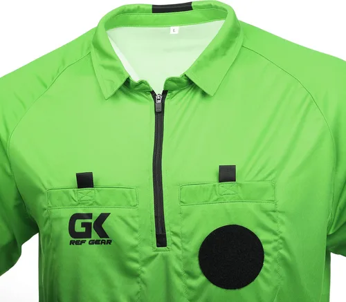 Miniatura 5 de Camiseta de árbitro de fútbol para hombre de manga corta Verde