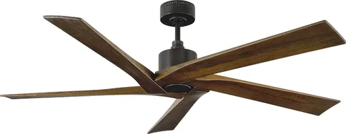 Monte Carlo 5ASPR56AGP Aspen Ventilador de techo para exteriores de 56 pulgadas con control remoto, 5 aspas de nogal oscuro, peltre envejecido