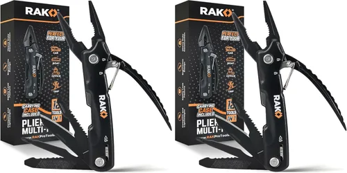 Miniatura 11 de RAK Pro Tools - Alicates multiherramienta – Regalos únicos geniales para papás que lo tienen todo – Multiherramienta compacta de supervivencia DIY