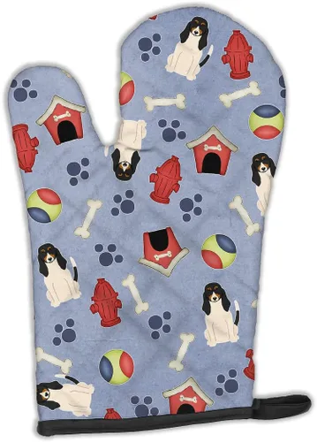 Miniatura 414 de Caroline's Treasures BB2732OVMT Dog House Collection Border Collie - Guante de horno grueso resistente al calor para sartenes calientes y horno