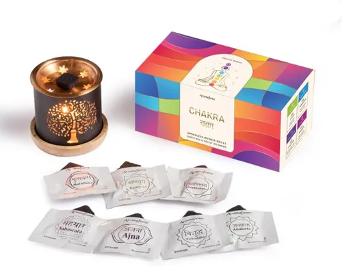 Miniatura 11 de Aromafume - Juego de ladrillos de incienso de 7 chakras, 63 ladrillos y árbol de la vida, juego de incienso sin humo para equilibrio de chakras
