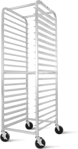 BIEAMA Estante para bandejas de 20 niveles, estante para panecillos NSF, estante de panadería de aluminio, estante de enfriamiento para panadería de