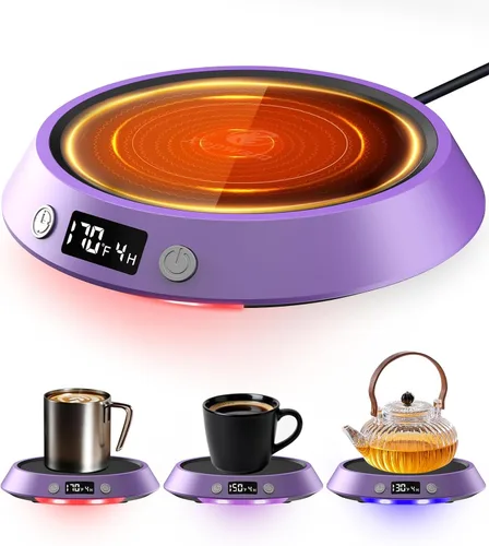 Miniatura 9 de Kepwam Calentador de Taza de Café – Calentador de Café Eléctrico de 55W para Escritorio, 3 Configuraciones de Temperatura y Temporizador de 2-9