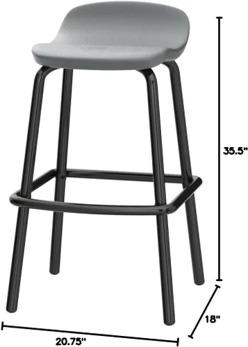 Miniatura 3 de Suncast Taburetes de bar de resina modernos para exteriores con reposapiés, juego de 2 sillas de barra resistentes a la intemperie para barra