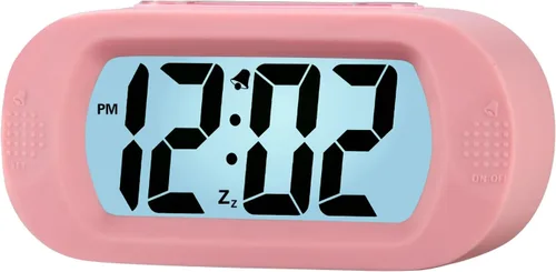 Miniatura 15 de Plumeet Reloj Despertador para Niños LCD Digital Grande Relojes Despertadores de Viaje con Repetición y Luz Nocturna - Sonido Ascendente