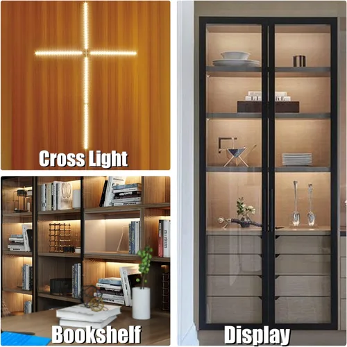 Miniatura 7 de WOBANE Kit de iluminación para debajo del gabinete, 8 barras de luz LED de 12 pulgadas, luces debajo de la encimera para cocina, armario, Blanco