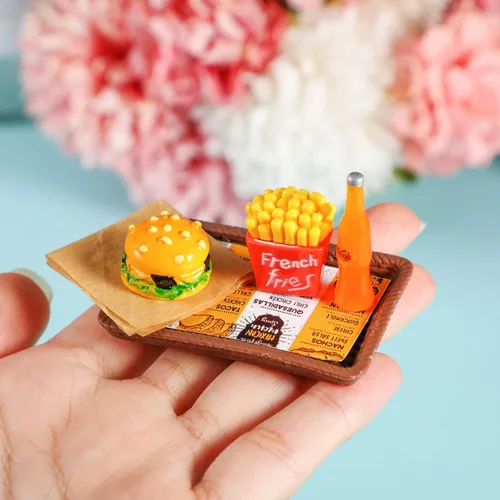 Miniatura 2 de 38 piezas de accesorios en miniatura para casa de muñecas, juguetes de comida en miniatura, juegos de miniaturas, alimentos pequeños para muñecas