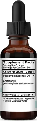 Miniatura 3 de Licores de menta con clorofila sin alcohol, 1 oz.