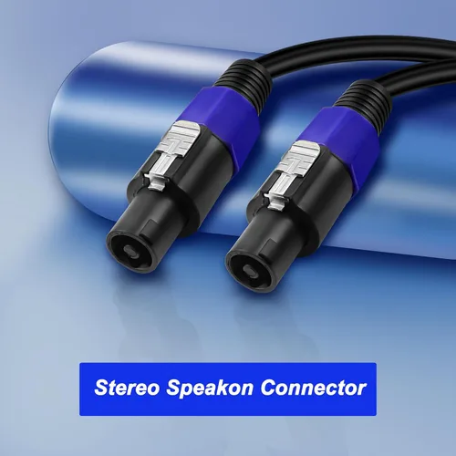 Miniatura 5 de MEIRIYFA Cable de extensión Speakon a Speakon macho a macho Cable de audio de altavoz con bloqueo giratorio para amplificador de altavoz