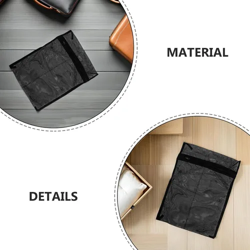 Miniatura 2 de CHILDWEET Bolsa de lavandería de malla negra para ropa delicada de 15.6 x 15.6 pulgadas, bolsa de lavado transpirable para uso en lavadora