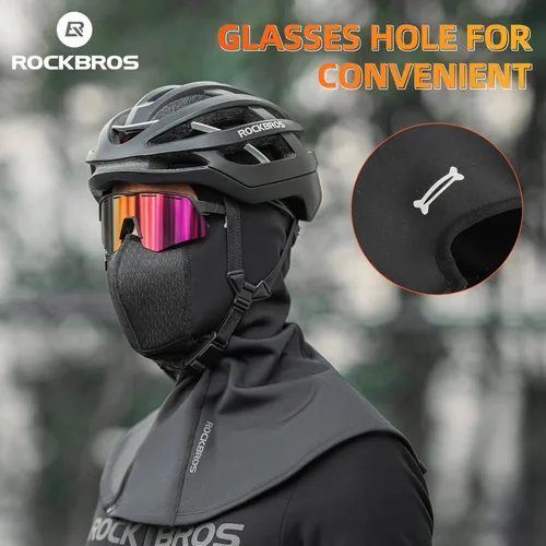 Miniatura 6 de ROCKBROS Pasamontañas de esquí con cremallera, cubierta completa de invierno, impermeable, para hombres y mujeres, capucha de forro polar