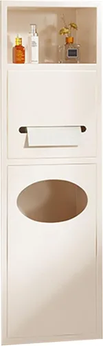 Miniatura 17 de Soporte de papel higiénico empotrado, nicho de acero inoxidable para ducha, soporte para rollo de papel higiénico en pared con almacenamiento, nicho