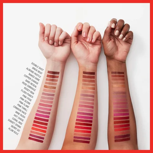 Miniatura 6 de Maybelline New York Color Sensational Lápiz labial, maquillaje de labios, acabado crema, lápiz labial hidratante, color nude, rosa, rojo, ciruela