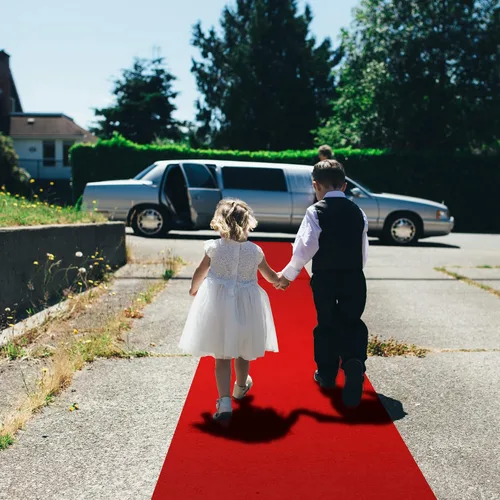 Miniatura 6 de EZLucky Corredor de Alfombra Roja para Fiestas, 2.6 x 15 pies, Tela No Tejida de Fieltro de 130 GSM, Alfombra Roja de Hollywood para Eventos