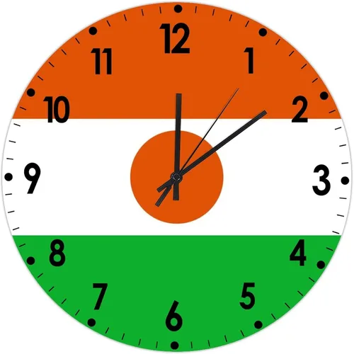 Miniatura 494 de Cheyan Reloj de pared con bandera de Canadá de 12 pulgadas, silencioso, sin tictac, de PVC, funciona con pilas, reloj redondo decorativo, regalo