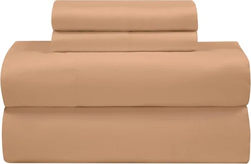 Miniatura 27 de Royale Linens - Juego de sábanas de 400 hilos, 100 % algodón cultivado en EE. UU., 4 piezas, sábana de satén, tamaño Queen - 1 sábana bajera, 1