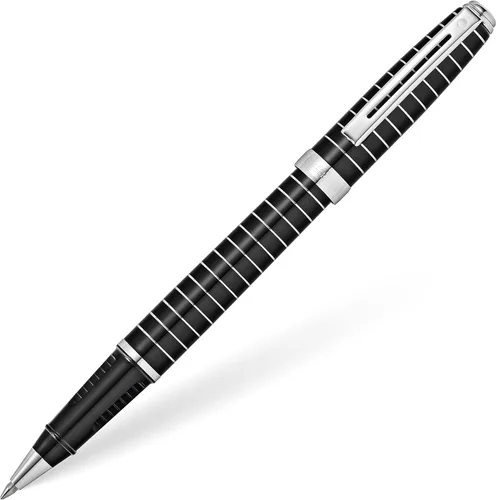 Miniatura 16 de Sheaffer Prelude - Bolígrafo de laca de ónix negro con tapa de paladio perseguido y ribete chapado en oro de 22 quilates